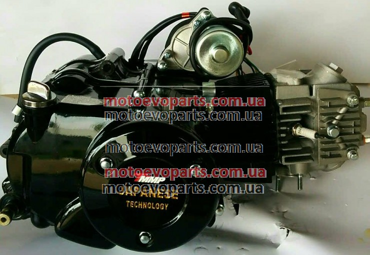Двигатель в сборе мопед Activ (Актив, Дельта, Альфа) механика 125 cc алюминиевый цилиндр