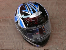 Шлем "Мустанг" В-38  черный с синим