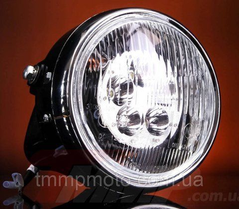Фара Дельта / Альфа круглая хром LED-5 светодиодная 5 диодов 18W 10q391 фото