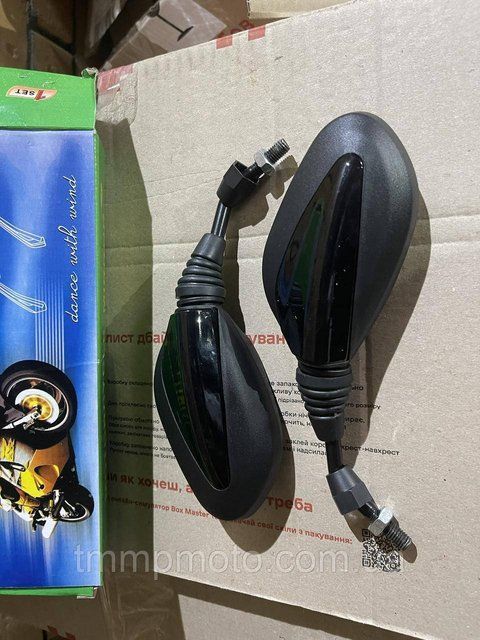 Зеркала чёрные мини резьба 8 10w30 фото