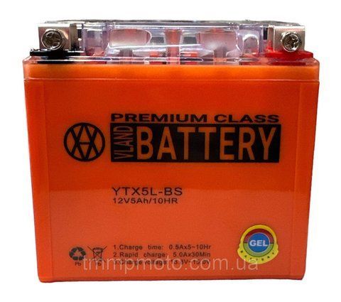 АКБ YTX5L-BS 12V5A OUTDO (GEL) (110x105x67) низкий 10qw1 фото