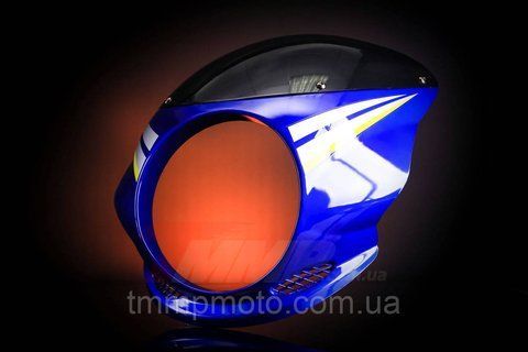 Обтекатель JAWA под круглую фару синий 10qw218 фото
