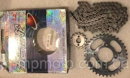 Звезда Актив комплект задняя+передняя+Цепь-116 428-36+428-14 качество 10q68 фото