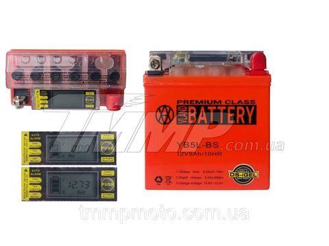 Аккумулятор 12v5a.h GEL с цифровым вольтметром (119*60*129mm/YB5L-BS) 10qw1 фото