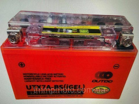 АКБ UTX7A-BS 12V 7A (iGEL) помаранчевий OUTDO з індикатором 150*87*95 TMP-3093987042 фото