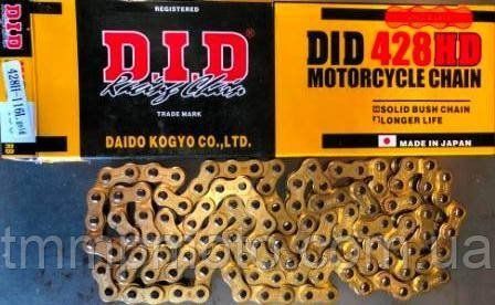 Цепь 428H-116L gold D.I.D. качество 10qw526 фото