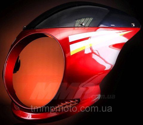 Обтекатель SONIK под круглую фару красный 10tt46 фото
