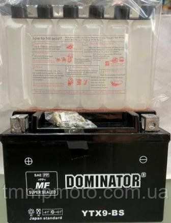 АКБ UTX9А-BC DOMINATOR черный заливной 106x86x151 10qw1 фото