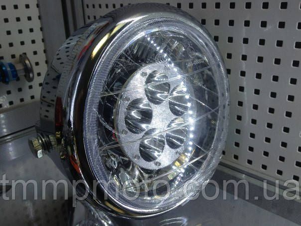 Фара Дельта кругла хром LED-5 ( світлодіодна 5 діодів 18W) 16104667 10q391 фото