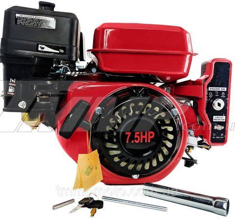 Двигатель 170F d=20mm под шпонку со стартером (7,5 HP, датчик масла , бумажный фильтр) 637186151 фото