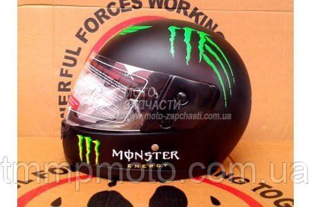 Шлем-интеграл BLD №-825 Monster mat black/green 500352240 фото