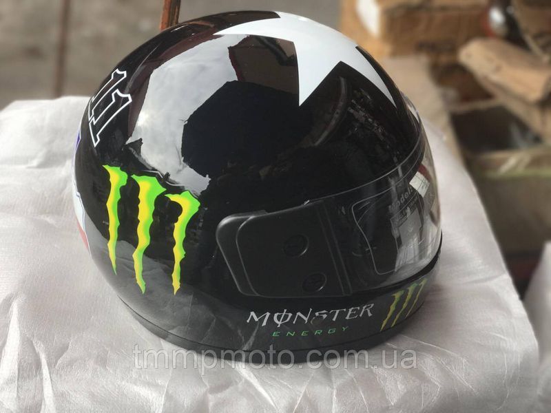 Шлем-интеграл BLD №-825 Monster mat black/green 500352240 фото