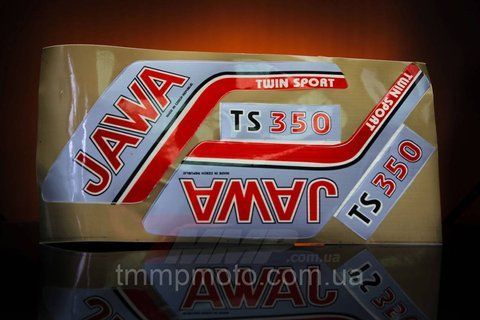 Наклейка "JAWA" (4шт, белый) 10qw7 фото