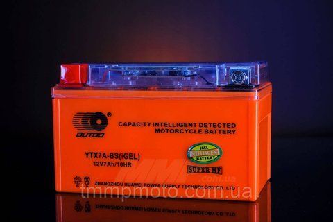 Мото аккумулятор OUTDO 12v7a.h. GEL с датчиком 1w1 фото