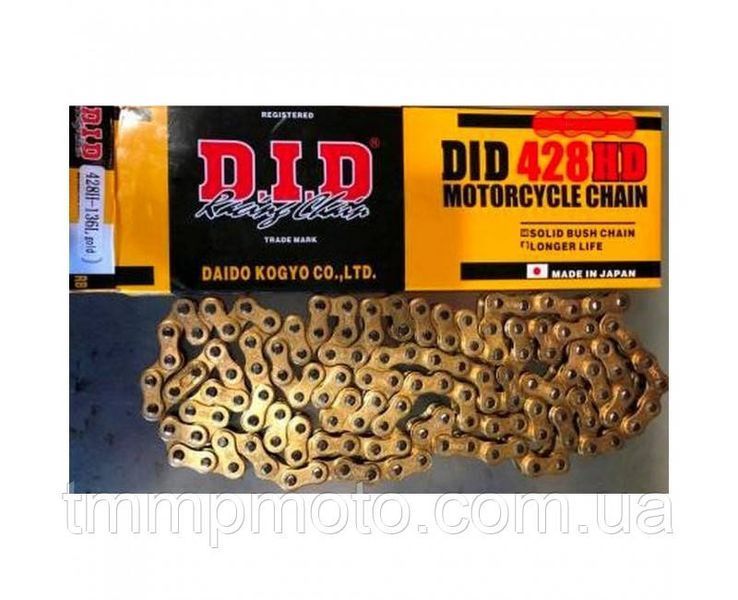 Цепь 428H-104L gold D.I.D. качество 1294605811 фото