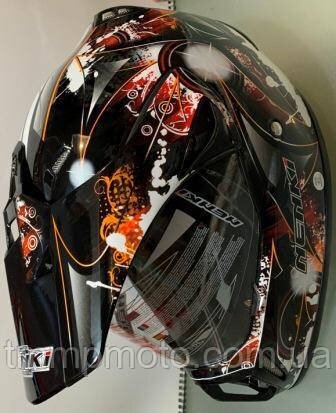 Шлем кроссовый NENKI MX-310 чёрно-оранжевый